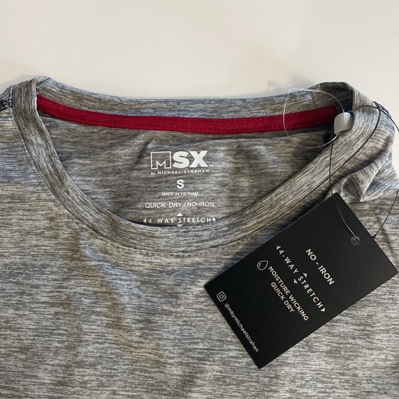 NWT MSX by Michael Strahan Mens Quick Dry /No Iron 4 way Stretch Tees Size S - Picture 5 of 8